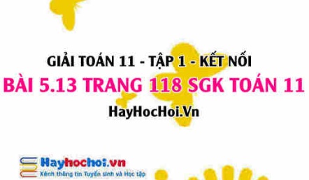 Giải bài 5.13 trang 118 Toán 11 tập 1 SGK Kết nối tri thức